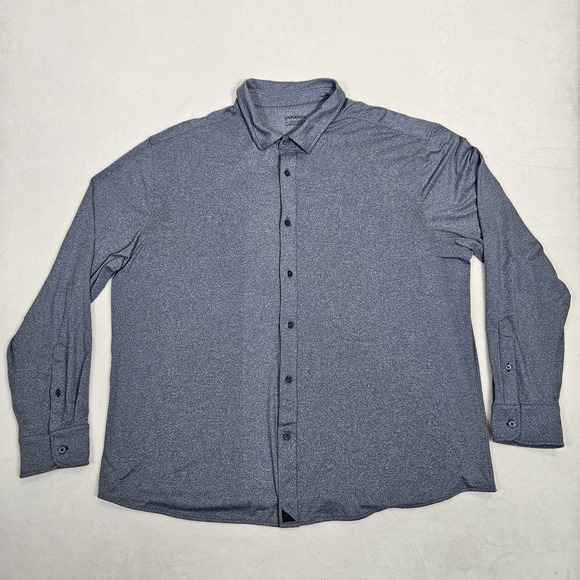 UNTUCKit Other - UNTUCKit Shirt Men Sz XXXL‎ Slim Blue Button Up Long Sleeve Performance Perf Tee